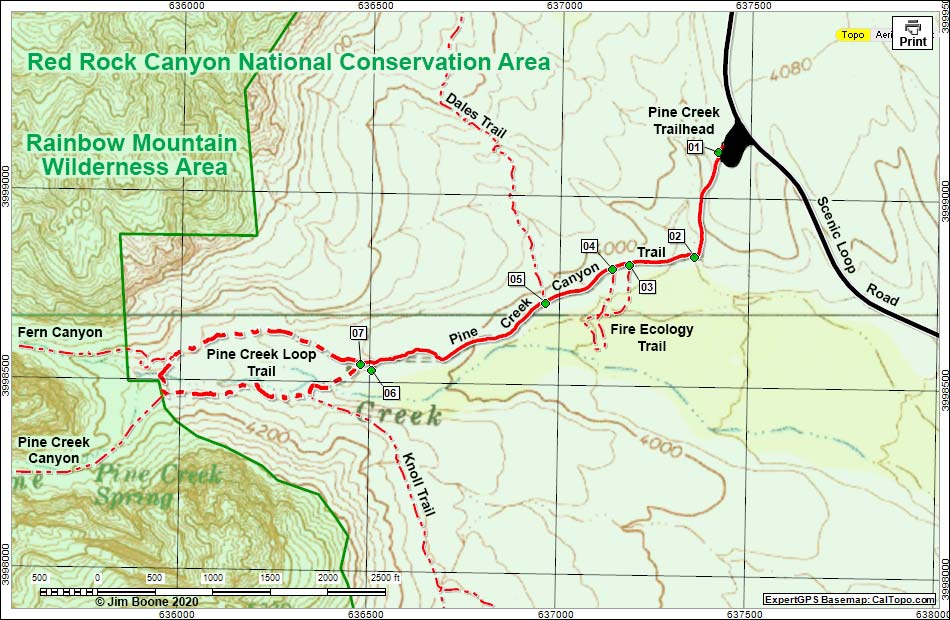Pine Creek Trail Map
