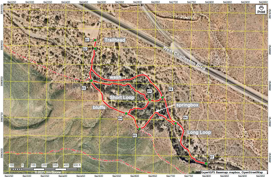 Wheeler Camp Trails Map