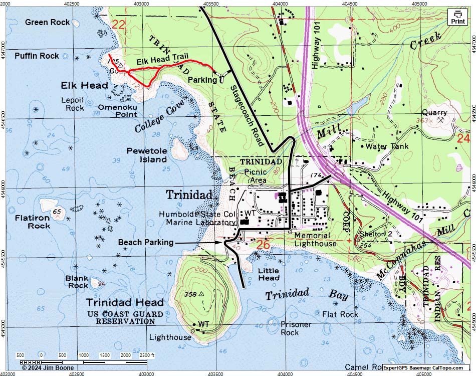 elk head map