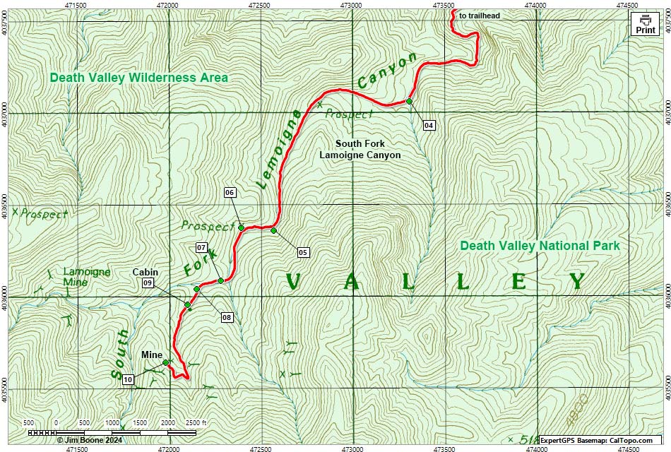 Lemoigne canyon map