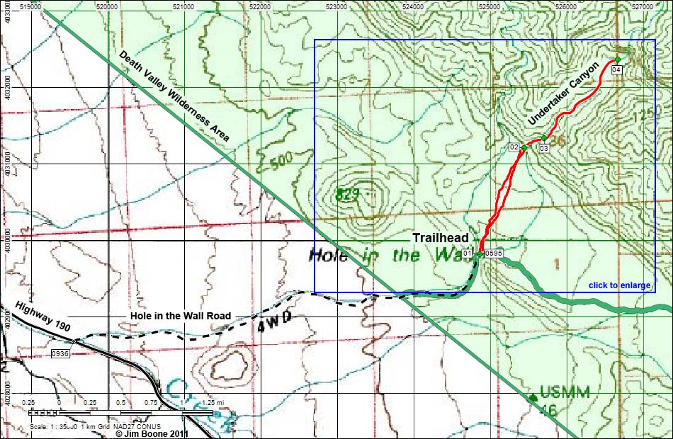 Undertaker Canyon Map - Overview