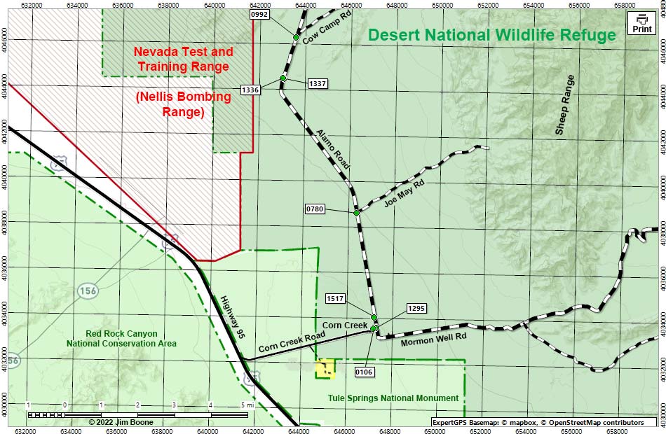 Alamo Road Map Far North