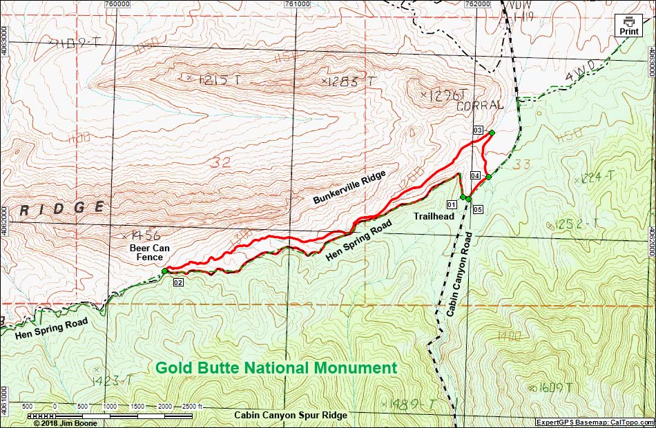 Beer Can Fence Route Map