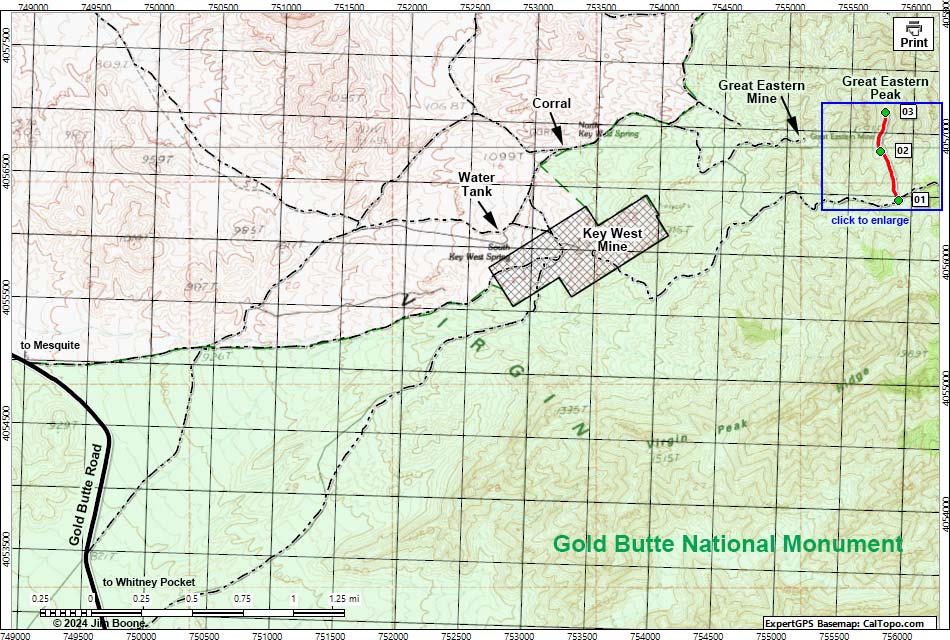 Great Eastern Peak Map