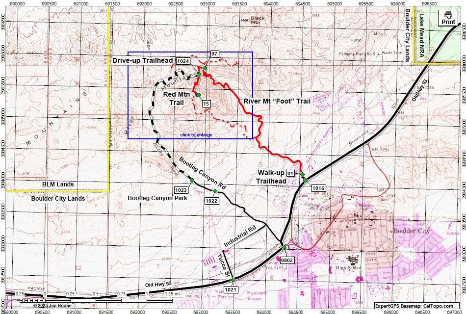 Red Mountain Overlook Trail -- Overview Map