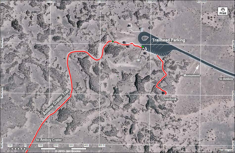 Amboy Crater Trail Map