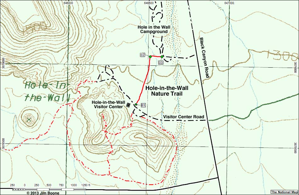 Hole-in-the-Wall Nature Trail Maprail Map