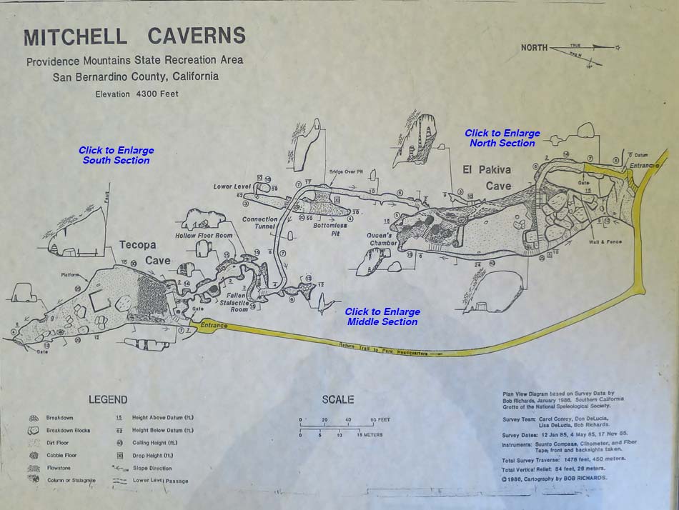 Mitchell Caverns Trail Map