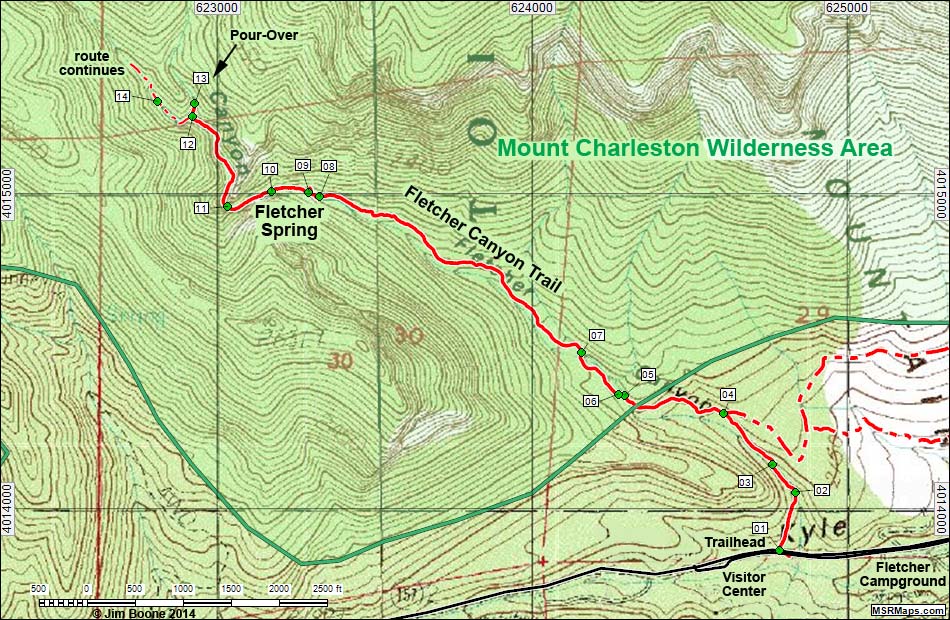 Fletcher Canyon Map