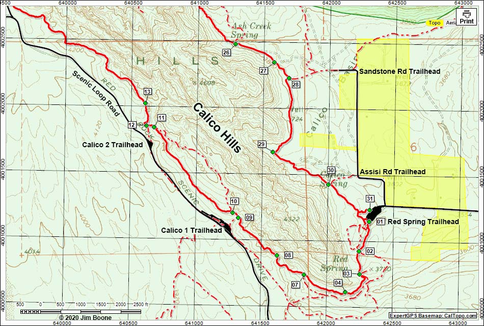 Calico Hills Loop Trail