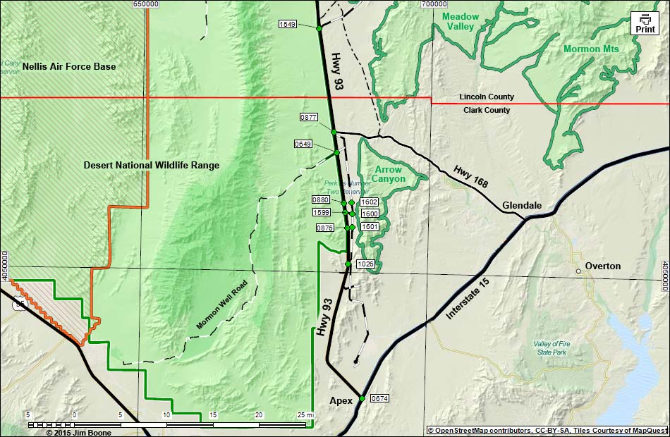 U.S. Highway 93 Map